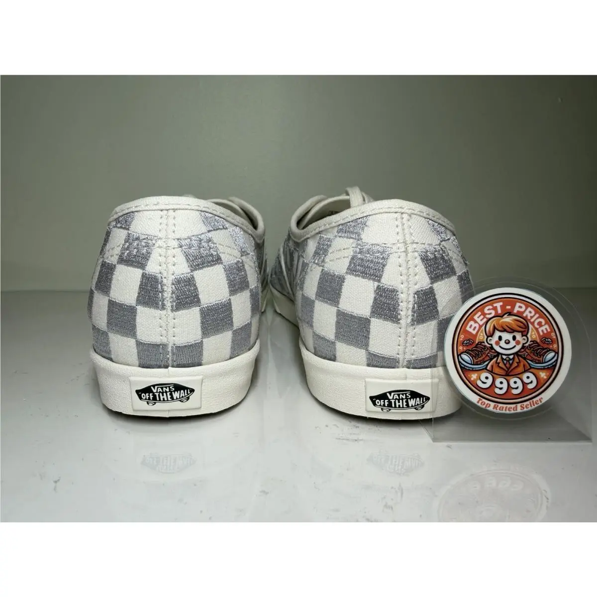 Vans shoes - VN000D047VF - Embroidered Check Lunar - Gray/ White 3