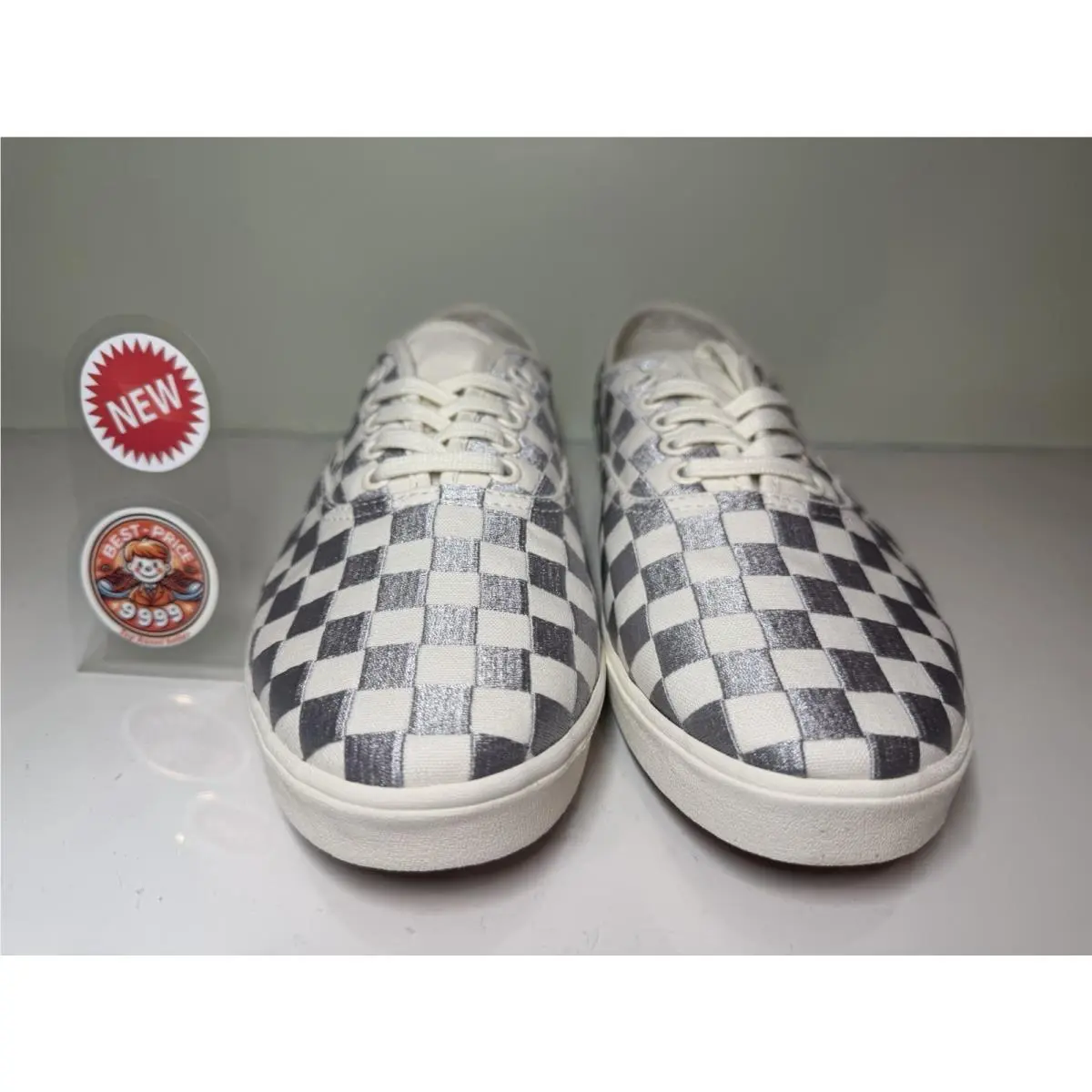 Vans shoes - VN000D047VF - Embroidered Check Lunar - Gray/ White 18