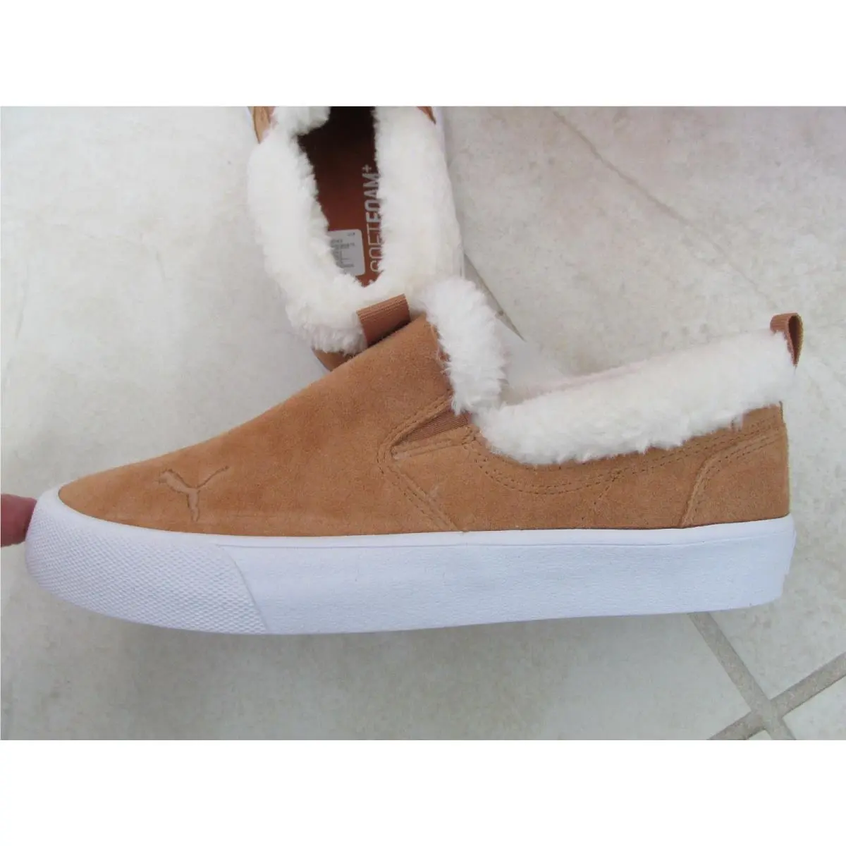 Puma shoes - PUMA Bari Comfort Shearling Slip On - 39065706 - Brown (UPC: 195552106888) 0