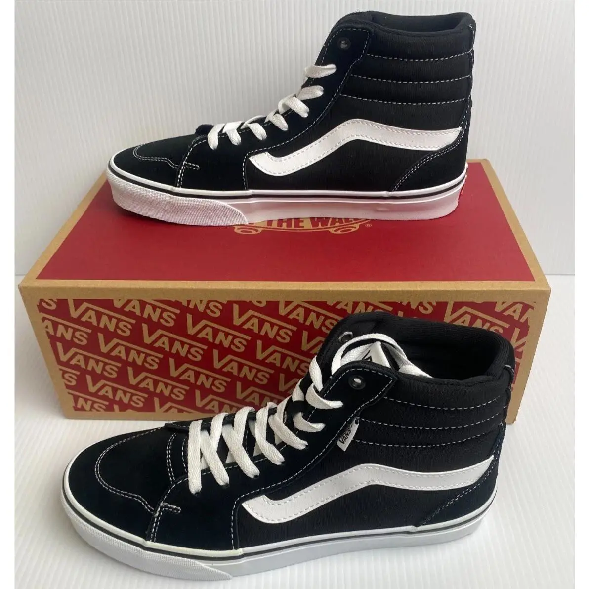 Vans Filmore Hi Black White Skate Shoes Men’s Size 9.5