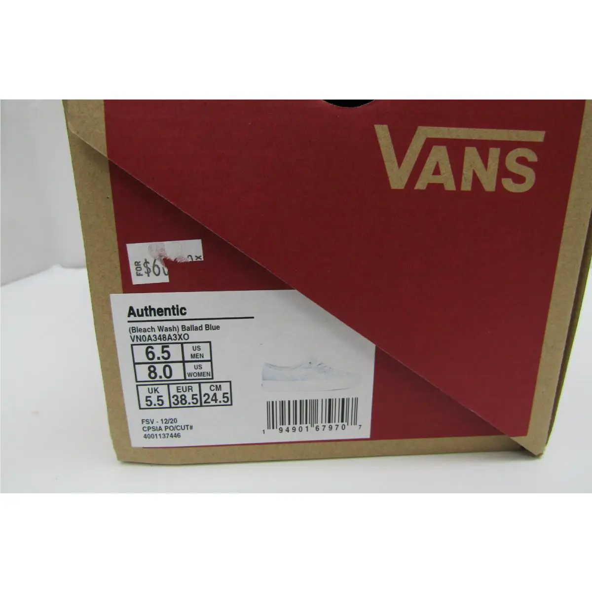 Vans shoes - Vans Bleach Wash Ballard - Bleach Wash Ballard - VN0A348A3XO - Blue (UPC: 194901679707) 0