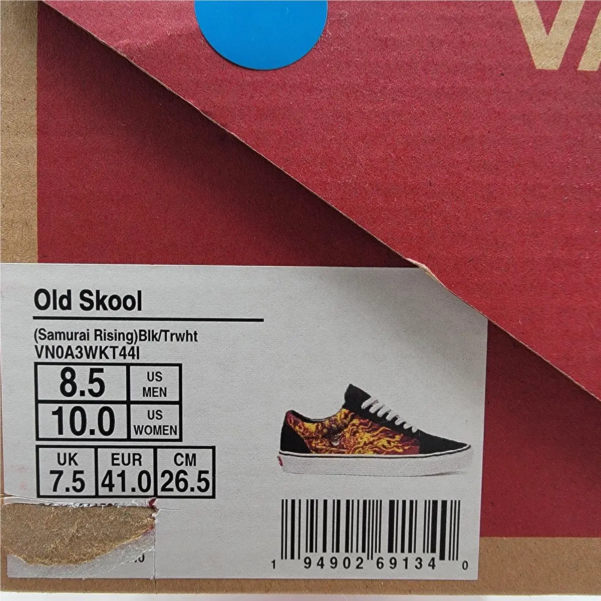Vans shoes - Vans Old Skool Samurai Rising VN0A3WKT44I - Black 6