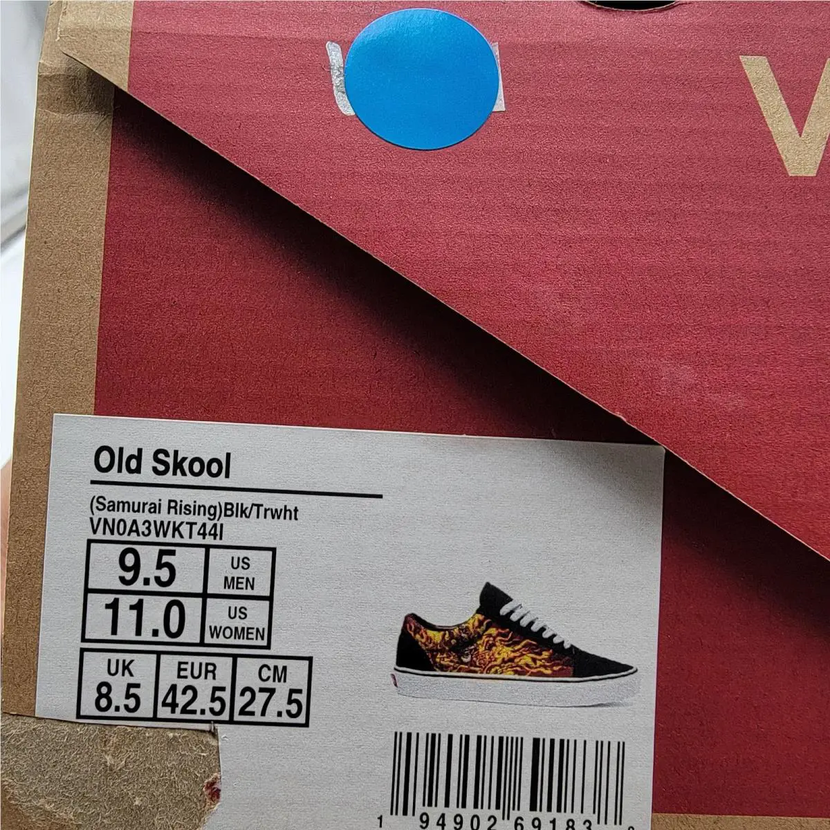 Vans shoes - Vans Old Skool Samurai Rising VN0A3WKT44I - Black 6