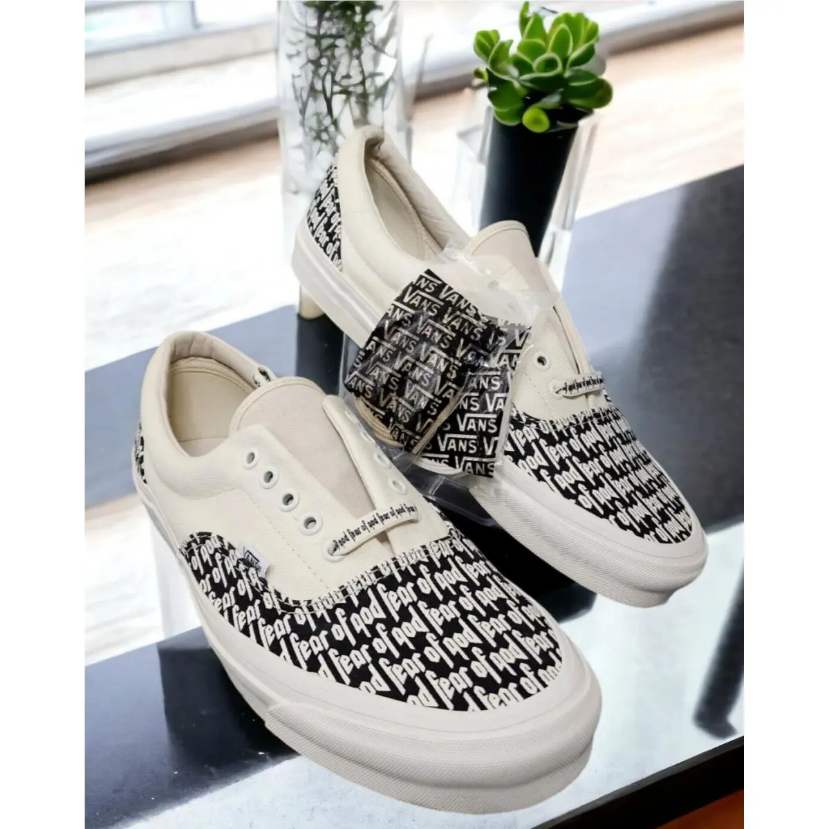 Vans X Fear of God Era 95 DX Men`s Size 13 Marshmallow White Black