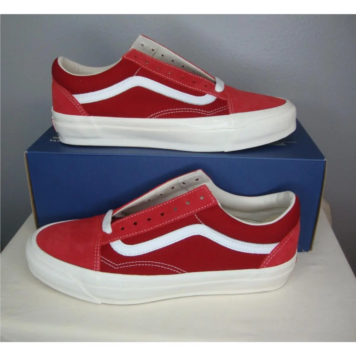 Classic Old Skool LX Skate Shoes Men`s 10.5 Red Suede Otw Premium by Vans