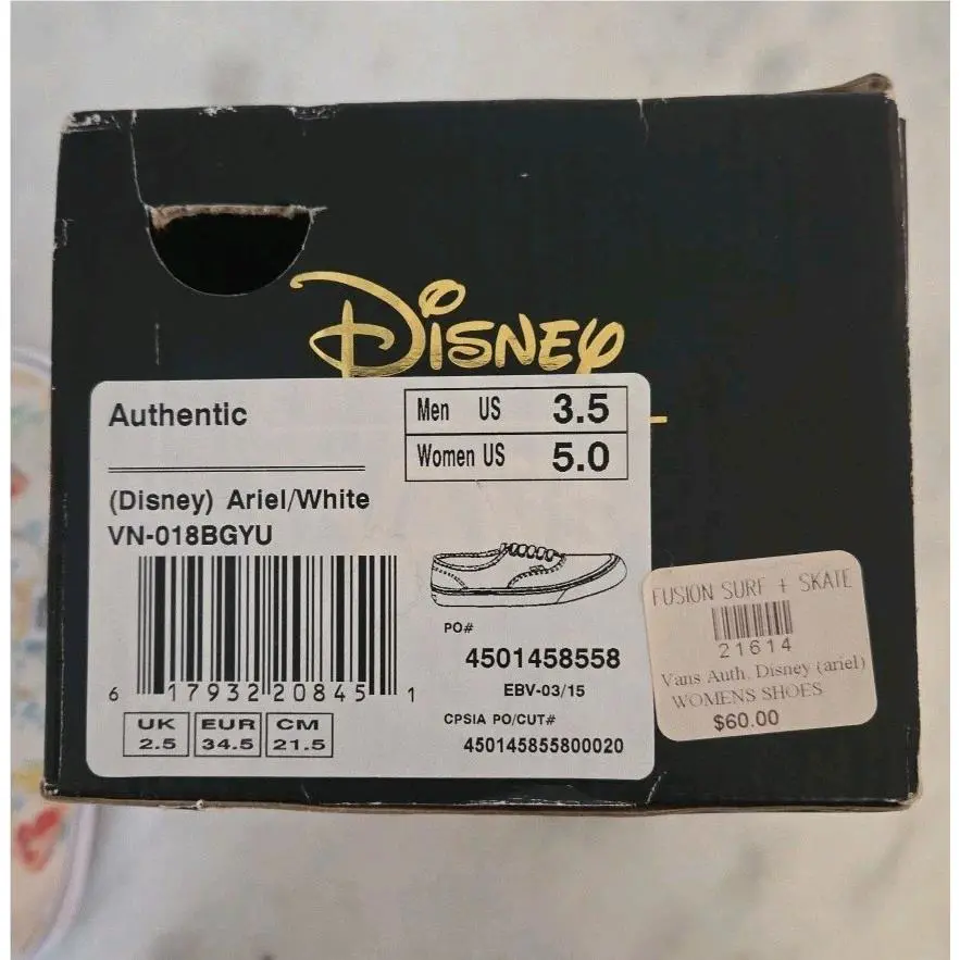 Vans shoes - Vans Disney Ariel Print Little Mermaid Princess - Multicolor (UPC: 617932208451) 11
