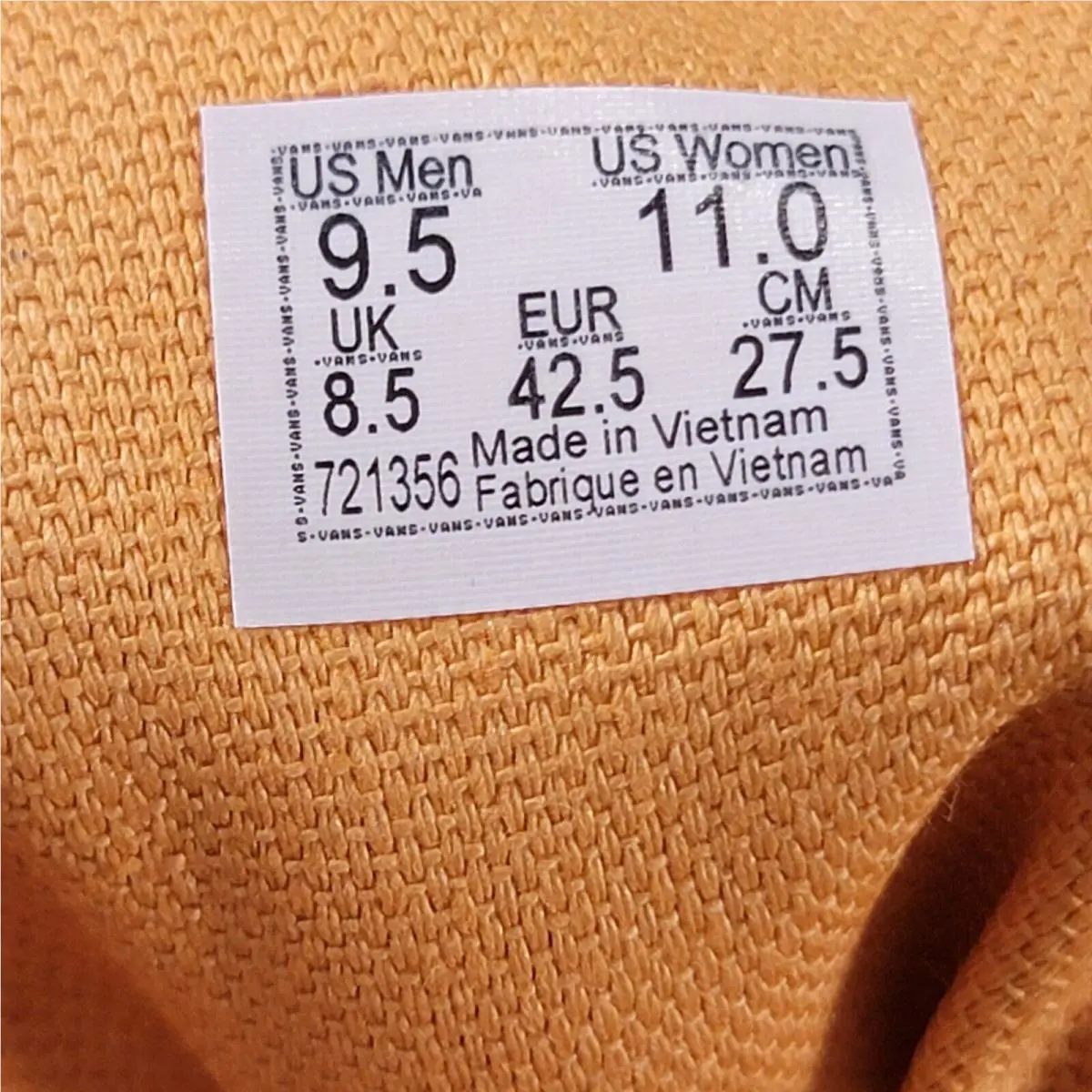 Vans shoes - VANS Off The Wall - Off The Wall - Gold (UPC: 194902605163) 5