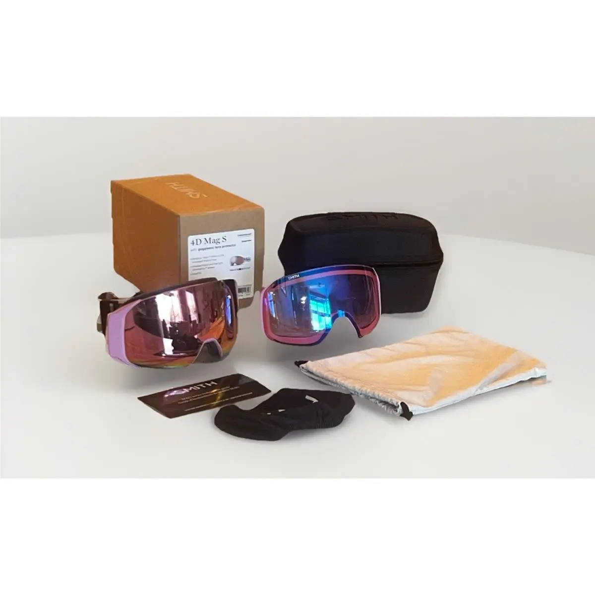 Smith 4D Mag S Snow Goggles Proper Pink Paint Brush CP Everyday Rose Gold Mirror - Frame: Pink, Lens: Pink