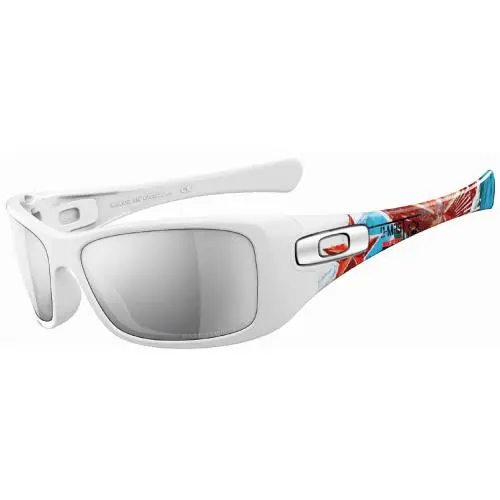 Propaganda Hijinx Polished White / Black Iridium Polarized 24-091 by Oakley