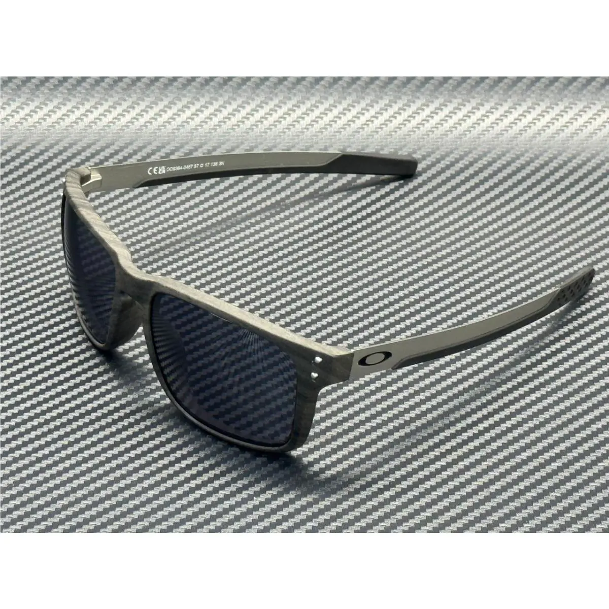 Oakley OO9384 04 Woodgrain Prizm Black Men`s 57 mm Sunglasses - Frame: Brown, Lens: Black