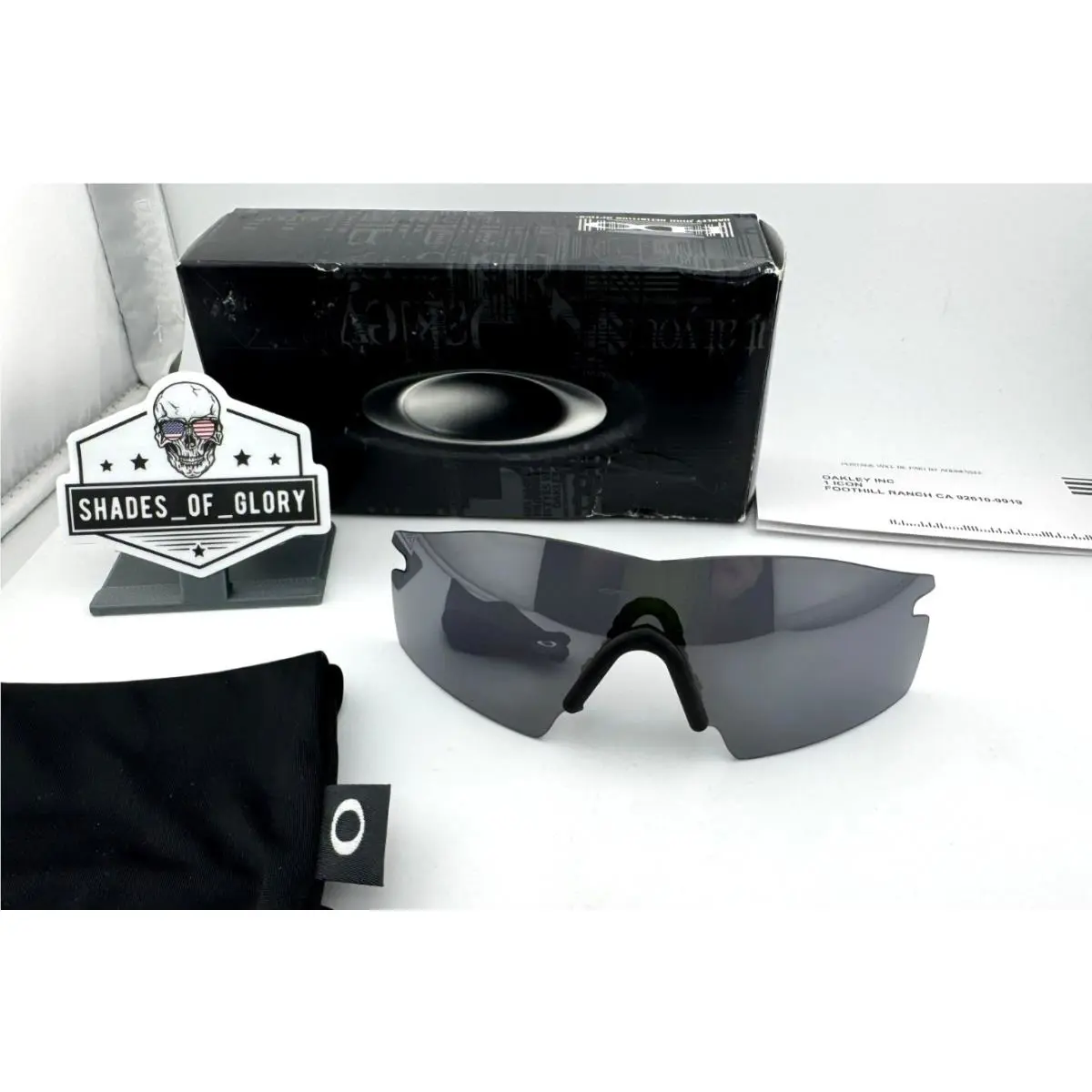 Oakley M Frame Strike Black Lens Sunglasses Nose Piece