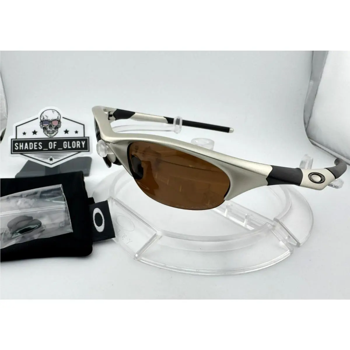 Oakley Half Jacket 1.0 Plasma Gunmetal W/ Bronze Polarized Sunglasses 12-824