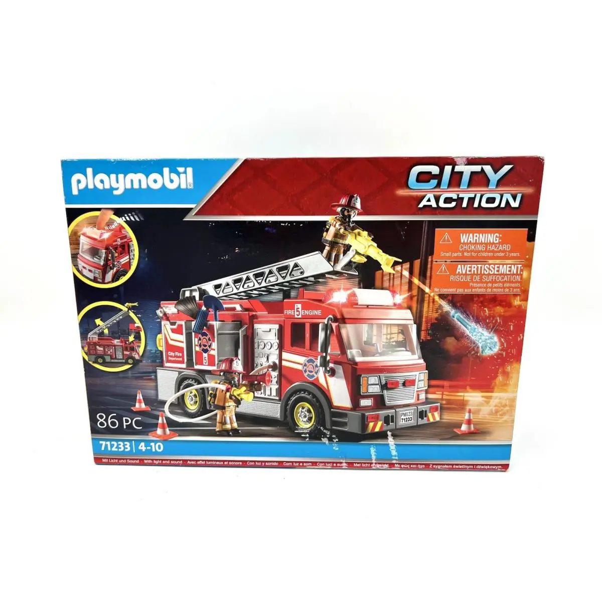 Playmobil City Action Fire Truck with 2 Figures Included