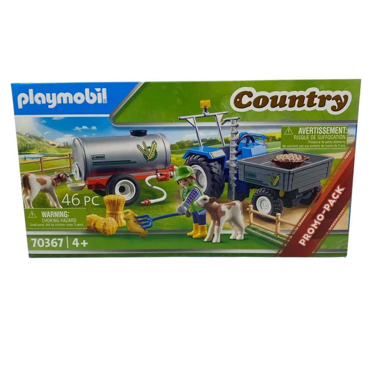 Playmobil Country Farm Farmer Cows Tractor Promo Pack 70367 Rare