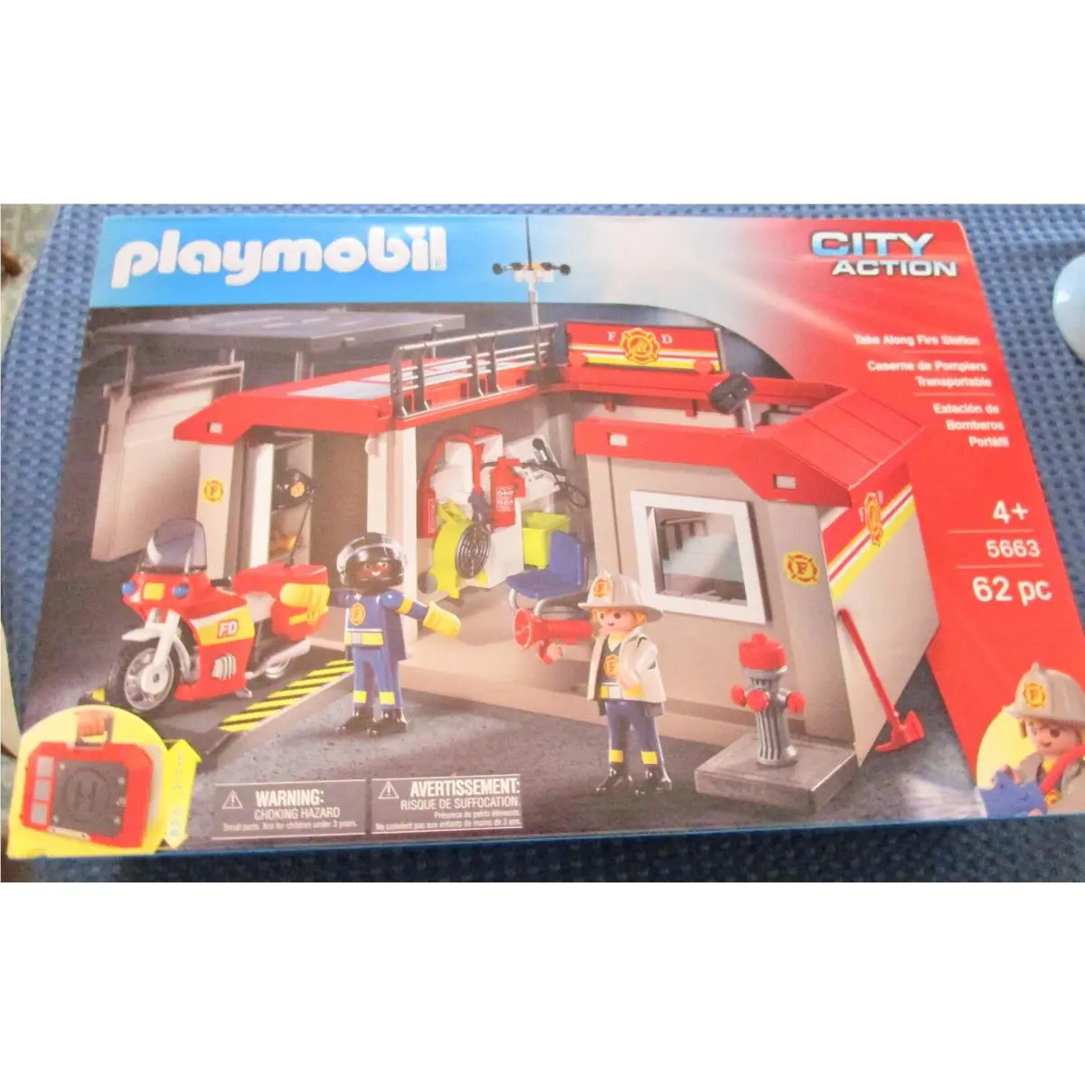 Playmobil 5663 City Action Take Along Fire Station 62 Pieces U3