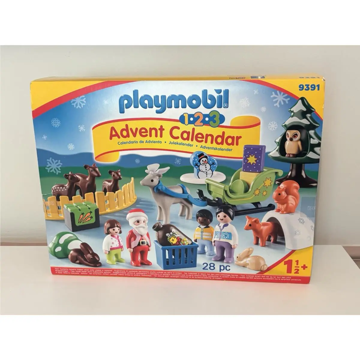 Playmobil 123 Christmas Advent Calendar 9391 Santa Forest Animal Toy Figures