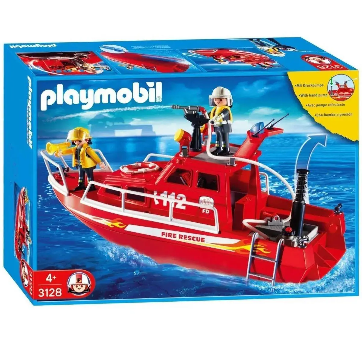 Playmobil Fire Rescue Boat 3128 Never Opened
