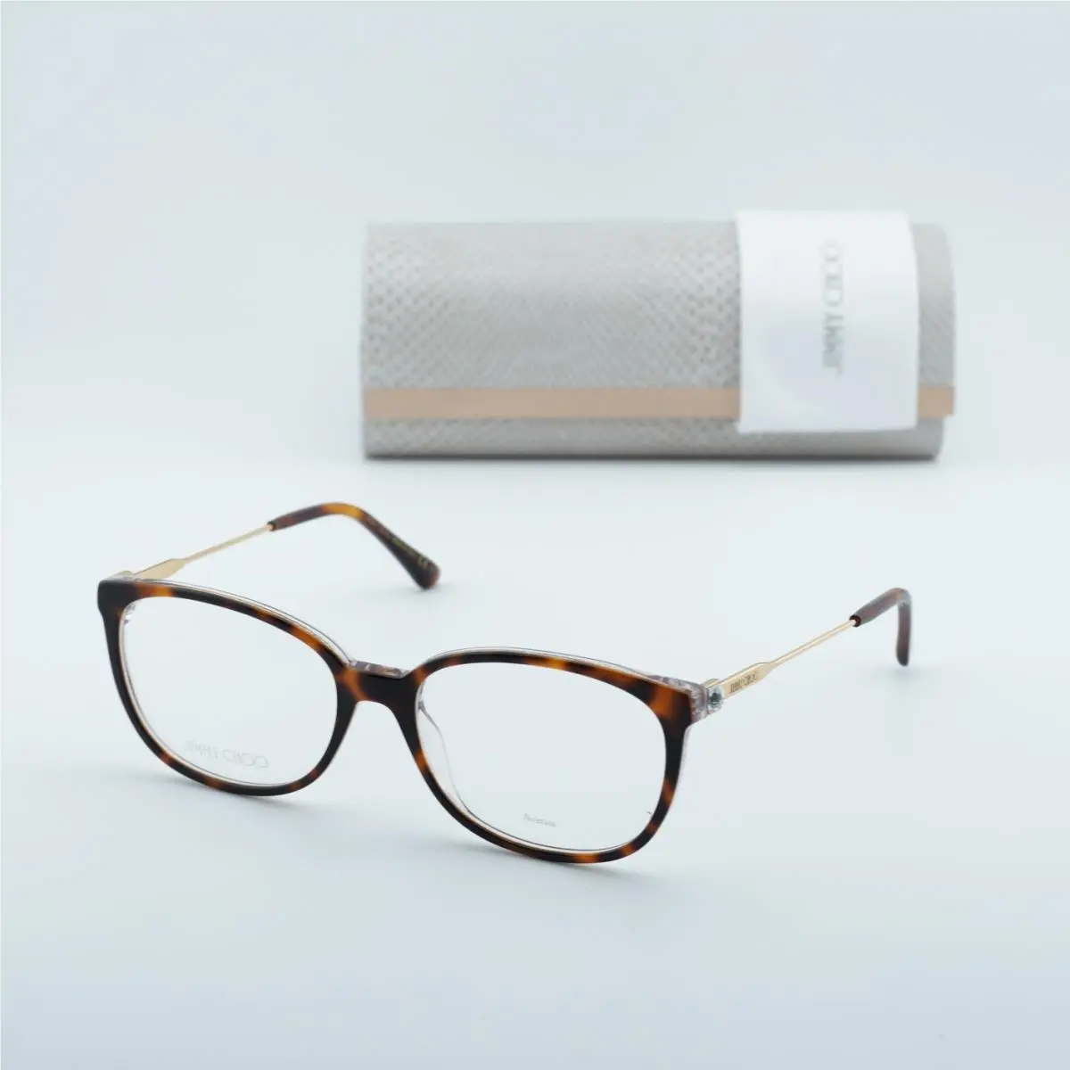JC 302 00T4 00 Havana Pink 55mm Eyeglasses by Jimmy Choo