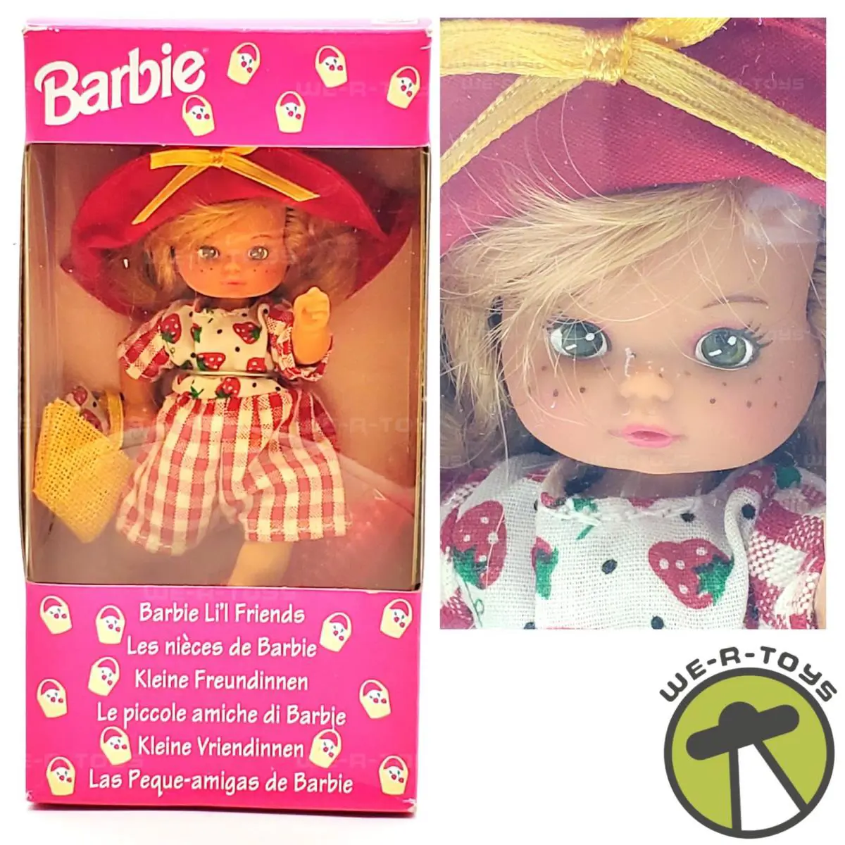 Barbie Li`l Friends Strawberry Doll Rare European Import 1993 Mattel