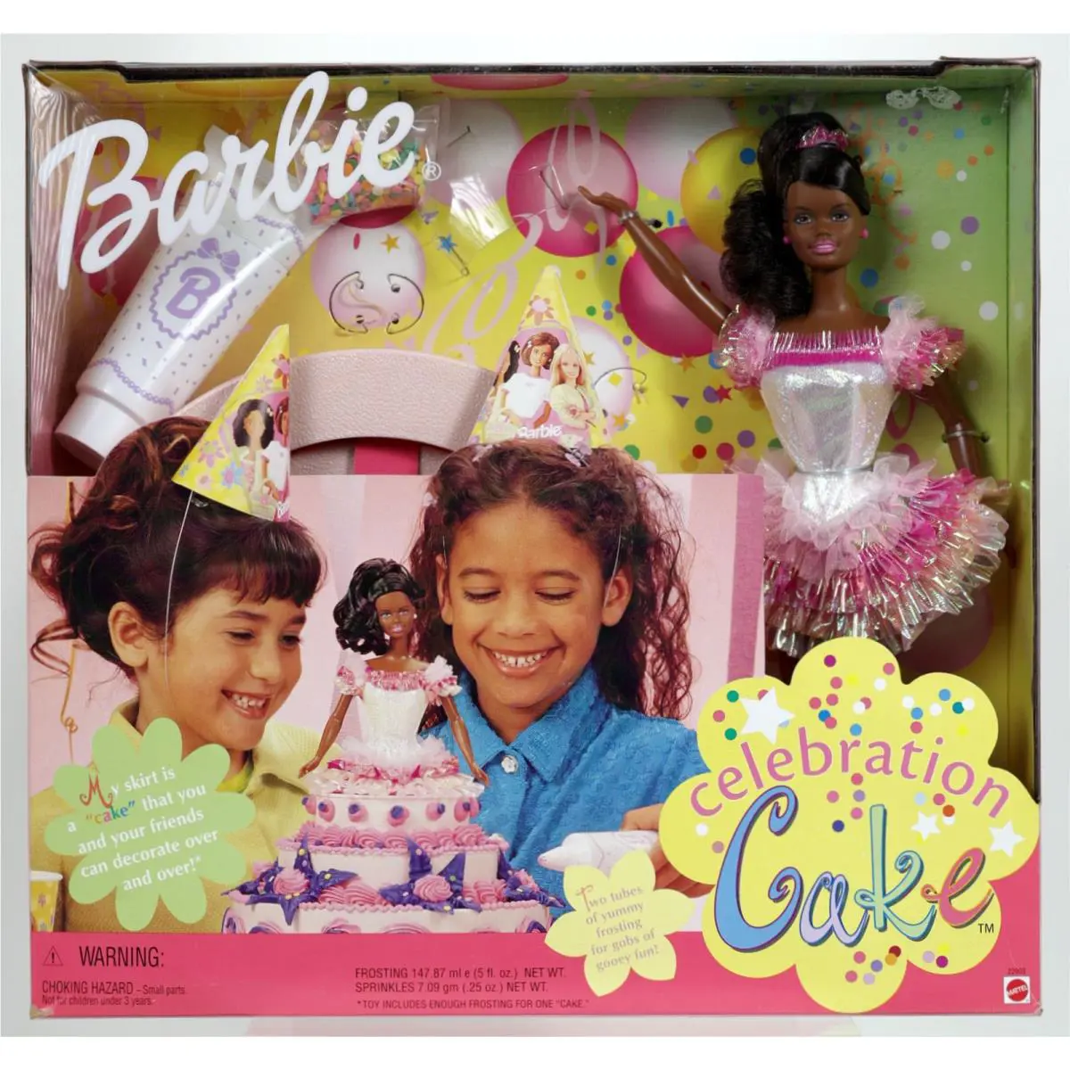 Celebration Cake Black Barbie Doll Set - 22903 Never Removed From Box 1999