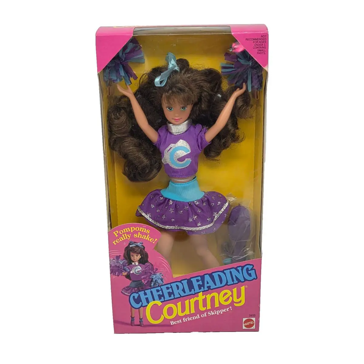 Vintage 1992 Cheerleading Courtney Doll Mattel 3933 Barbie