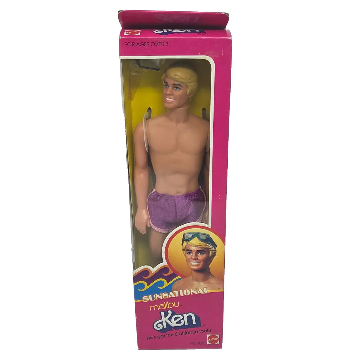 Vintage 1981 Sunsational Malibu Ken Barbie Doll Mattel Box 1088