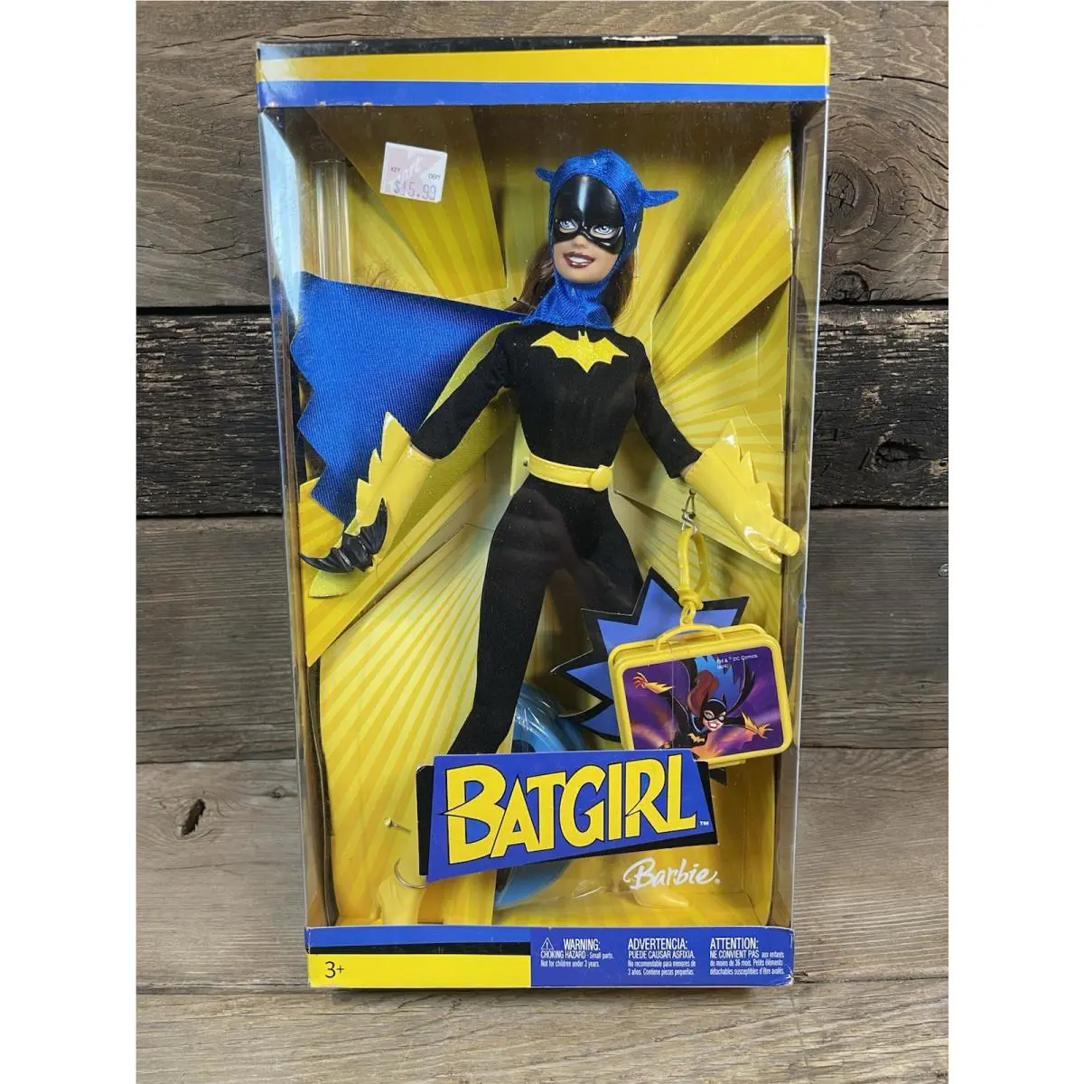 Barbie as Batgirl Doll with Lunchbox Key Chain 2004 DC Comics/mattel-new