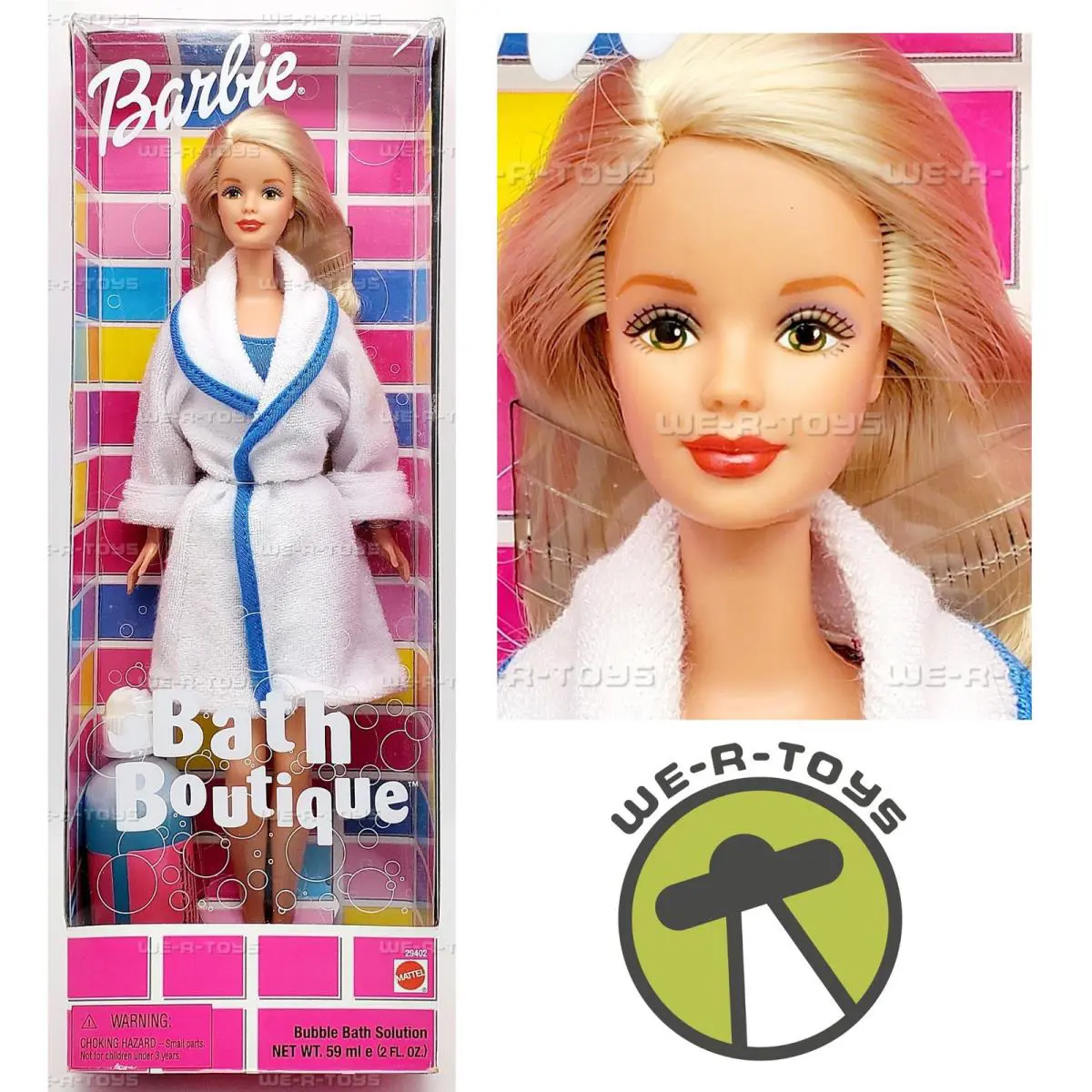 Bath Boutique Barbie Doll with Bubble Bath 1998 Mattel 29402