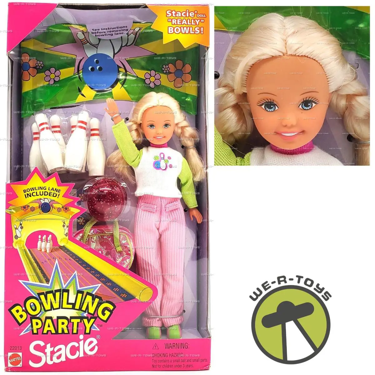 Bowling Party Stacie Barbie Doll Really Bowls Mattel 1998 22013