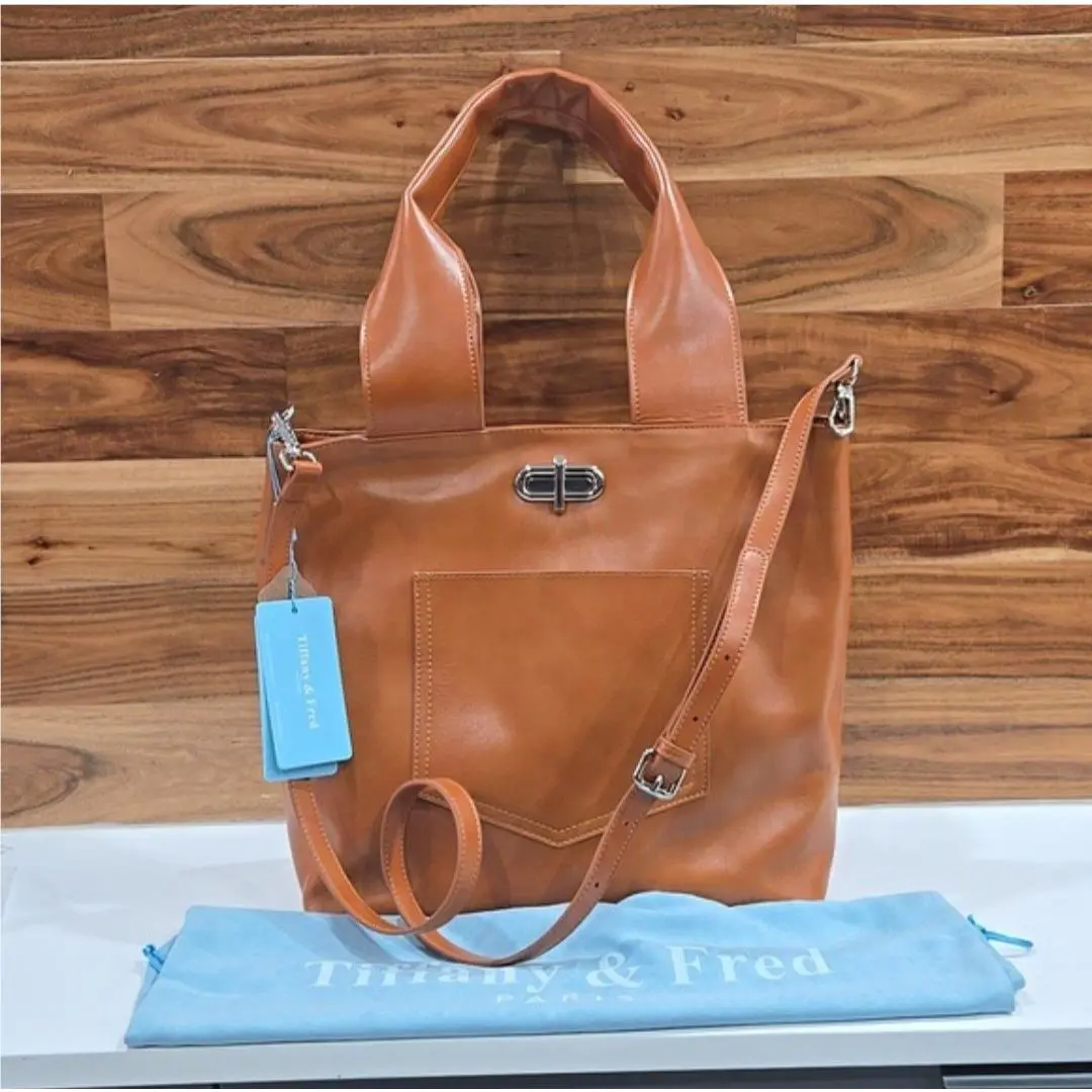 Tiffany Fred Paris Women s Bag Tote Caramel Color Leather