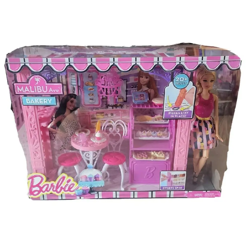 Barbie Mattel 2013 Malibu Ave Bakery 20+ Pieces In Package