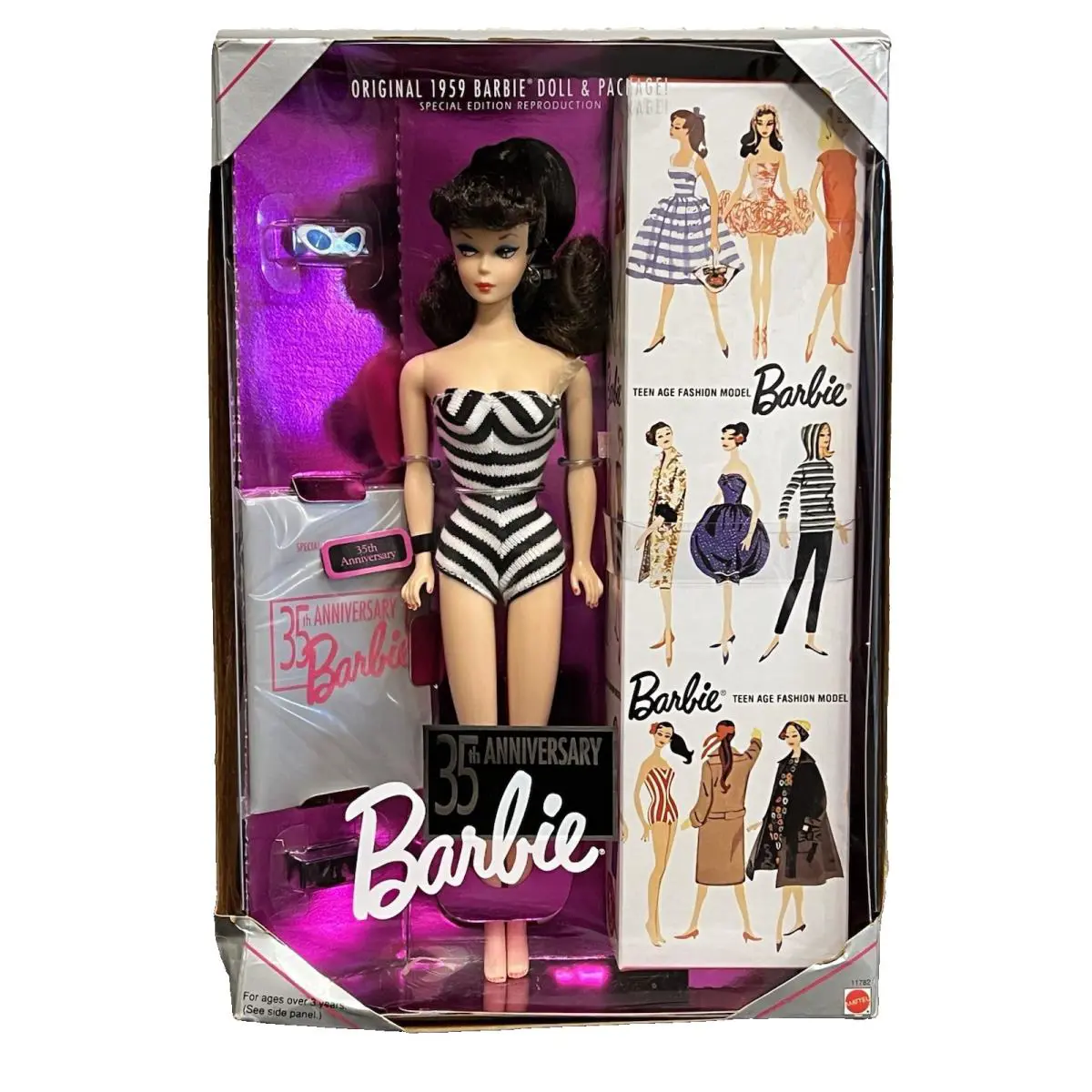 1959 Barbie Doll 35th Anniversary Reproduction 1993 Vintage Mattel