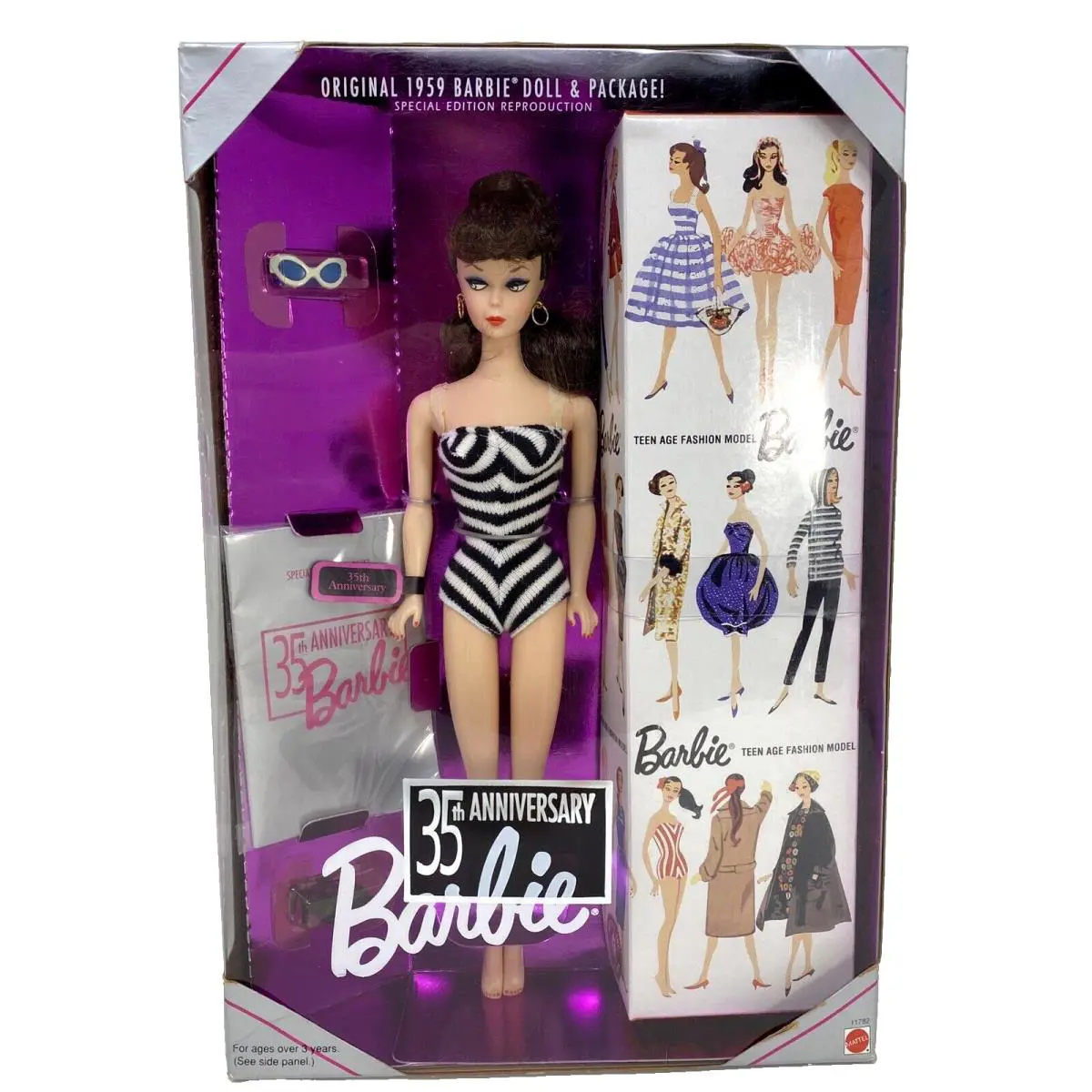 Barbie 35th Anniversary Reproduction 1959 Barbie Doll Package 11782