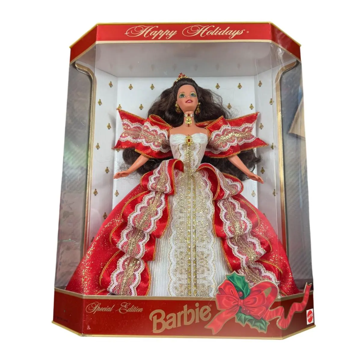 Vtg 1996 Happy Holidays Barbie Special Edition Christmas Doll Mattel
