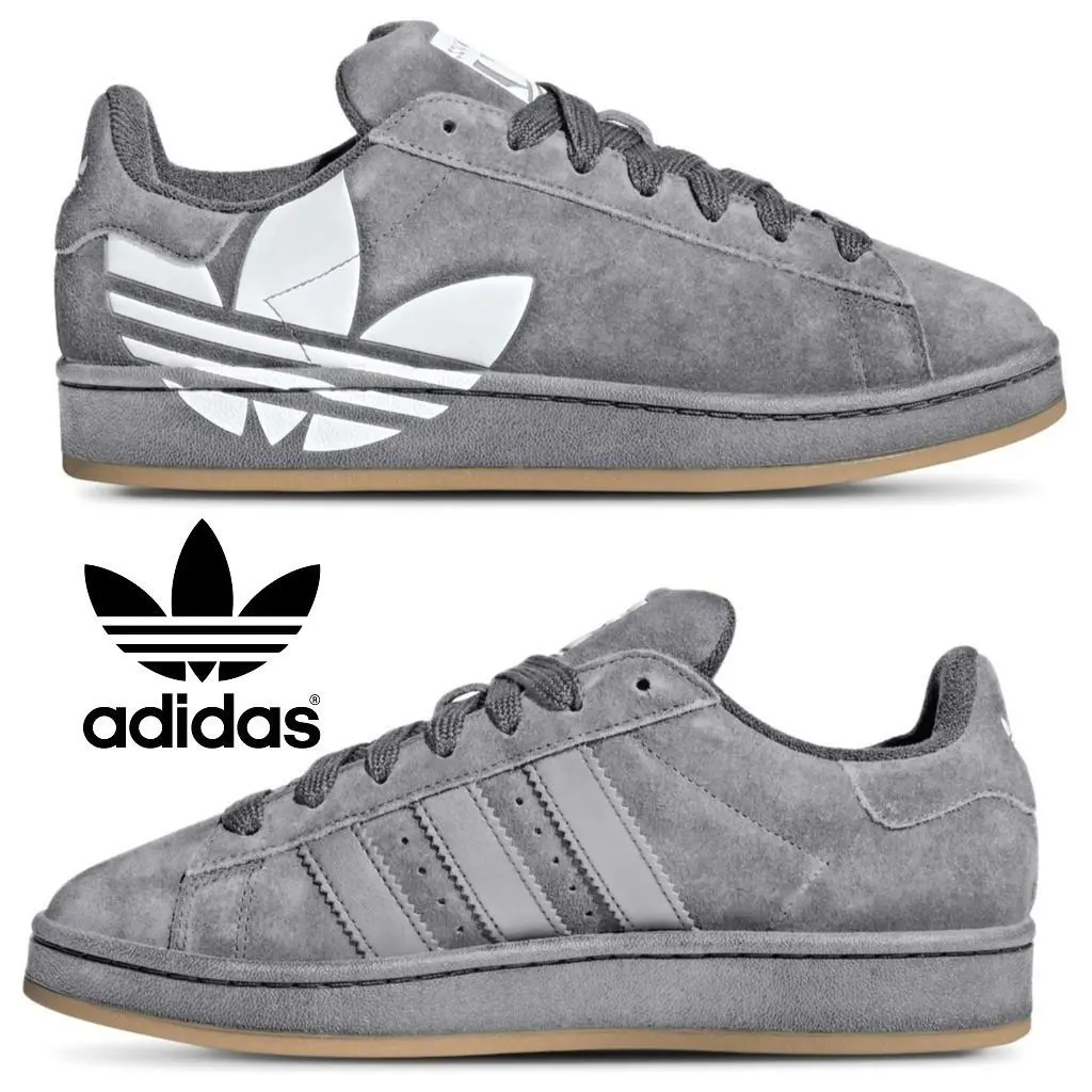 Adidas Originals Campus 00 Trainers Men`s Sneakers Walking Comfort Casual Shoes - Gray
