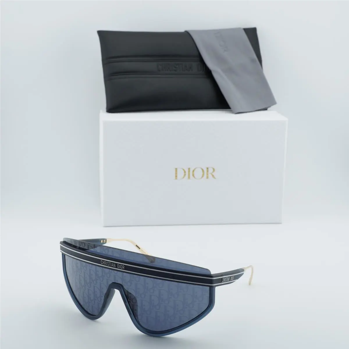 Dior Diorclub M2U 31B8 Matte Navy Blue/silver Mirrored with Blue Dior