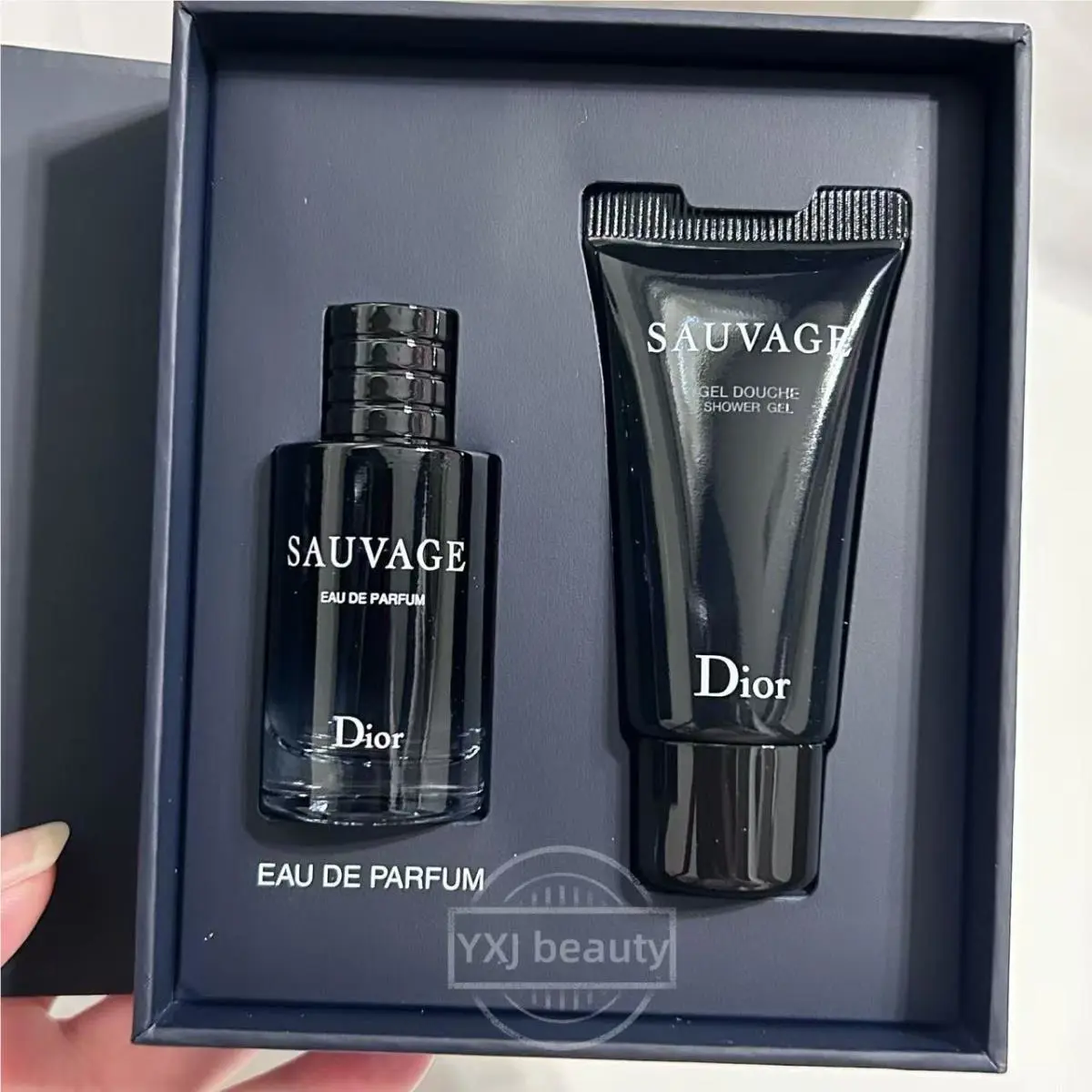 Boxed Dior Sauvage Eau de Parfum Shower Gel Mini Travel Set