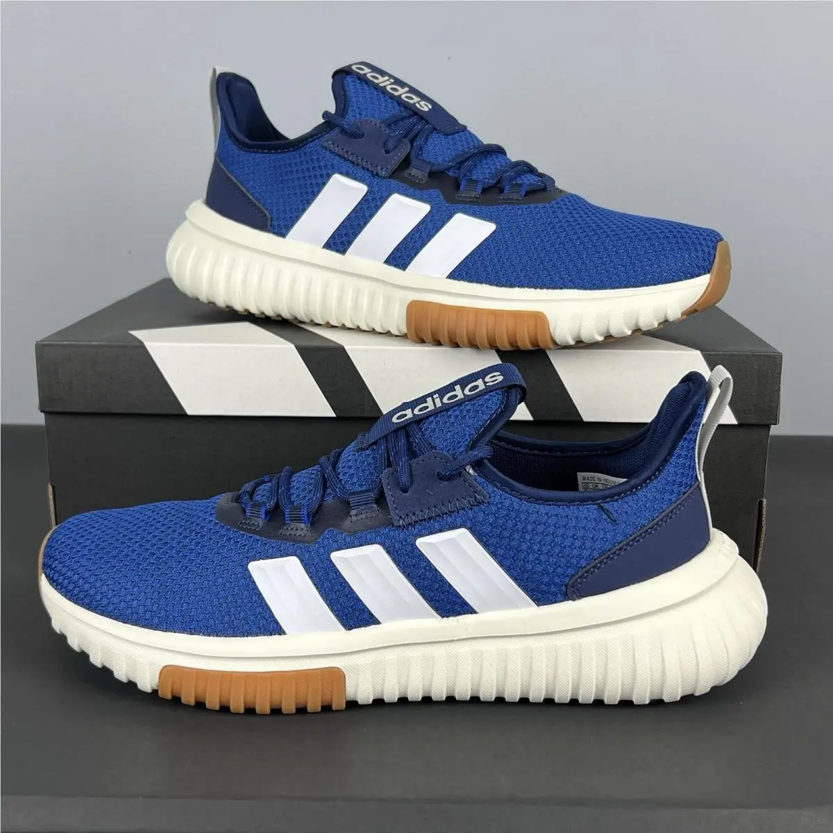 Adidas Kaptir 4.0 Men`s Size 10 Running Shoes Blue White Athletic Sneakers