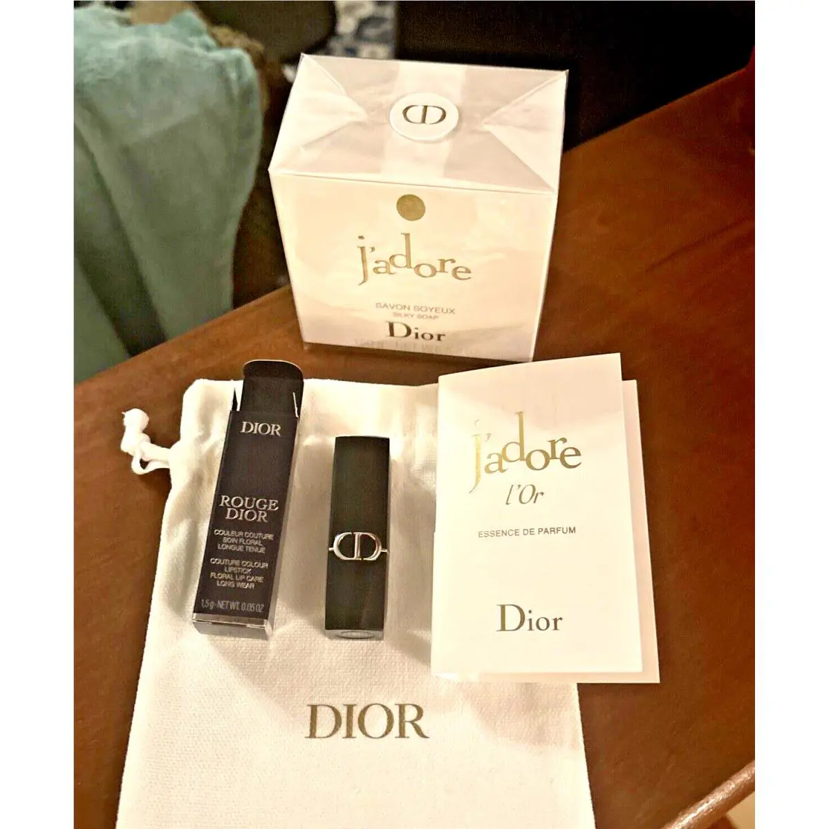 Dior Vip Perfume +soap+lipstick J`adore +bag Holiday Birthday Gift Set Mom