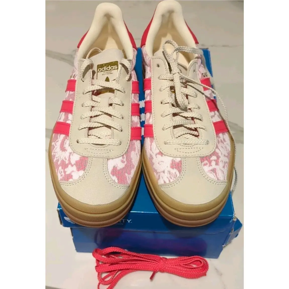 Adidas shoes - adidas Originals Gazelle - Originals Gazelle - JR8885 - Cloud White / Cream White / Better Scarlet (UPC: 197621541682) 0