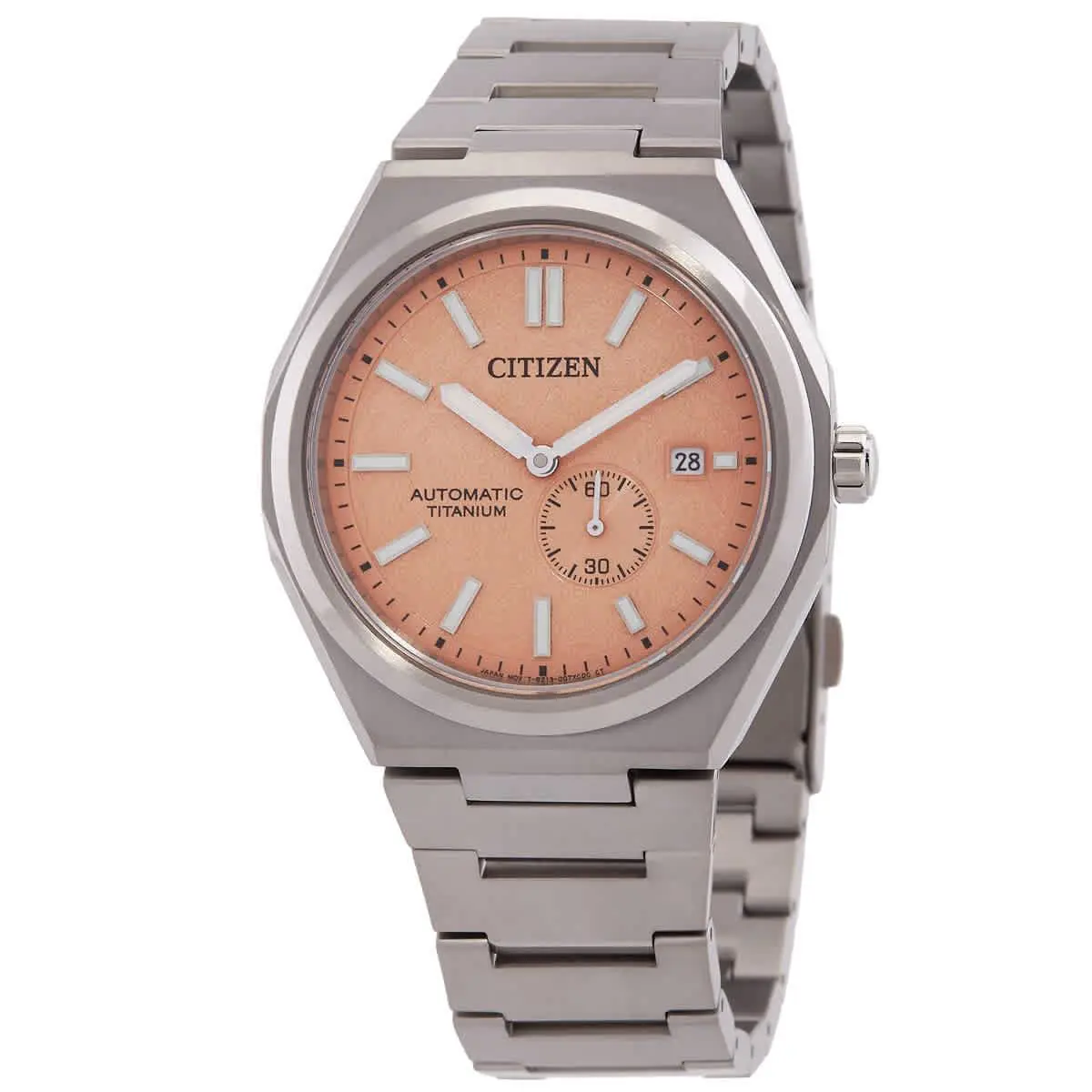 Citizen Zenshin Automatic Salmon Dial Men`s Watch NJ0180-80Z