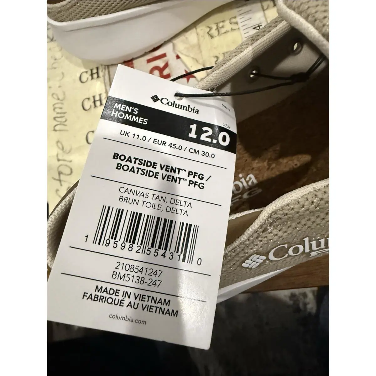 Columbia shoes - Columbia PFG Boatside - PFG Boatside - Canvas Tan/Delta (UPC: 0195982554310) 5