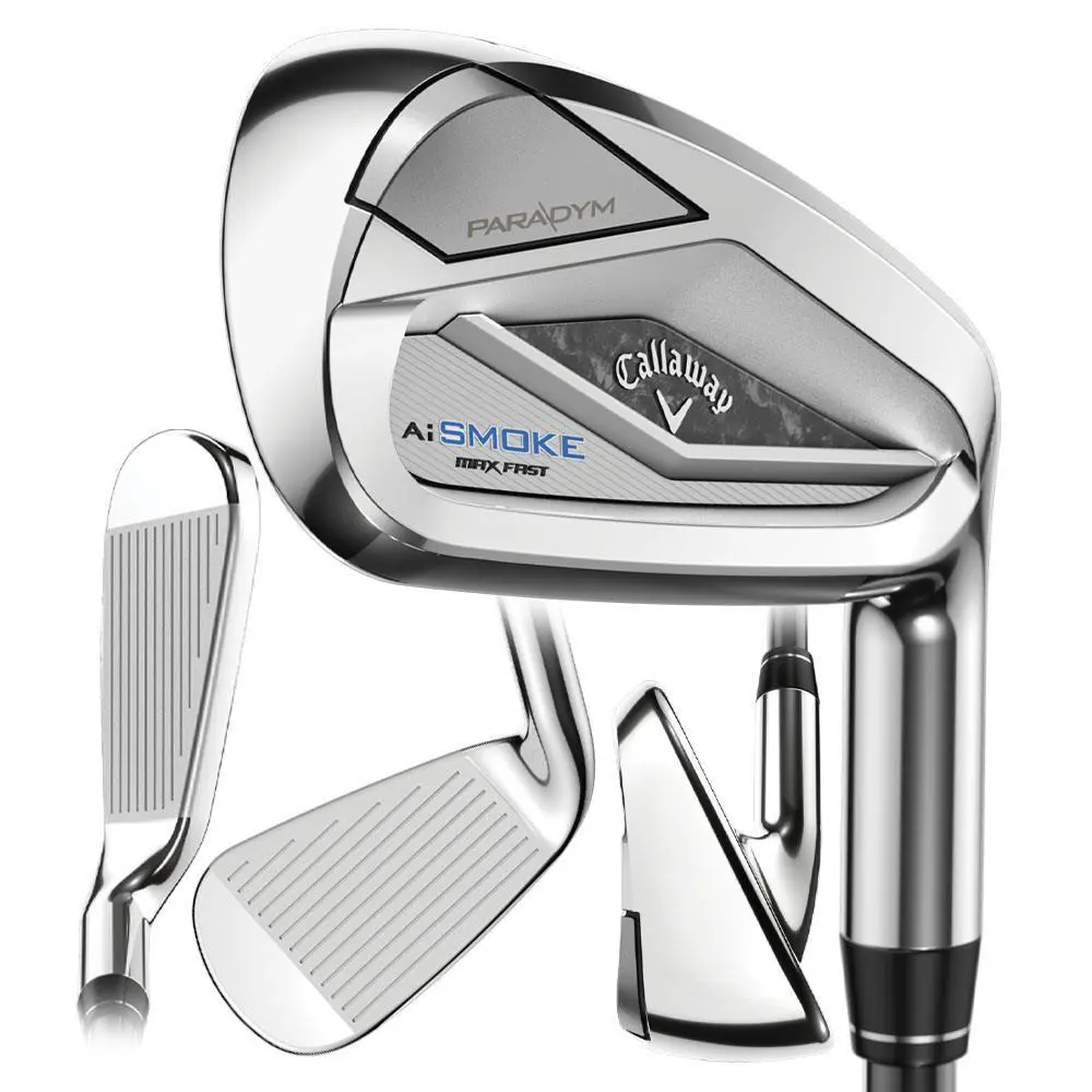 Callaway Men Paradym Ai Smoke Max Fast Iron Set - 24 RH 5-PW AW Graph R2