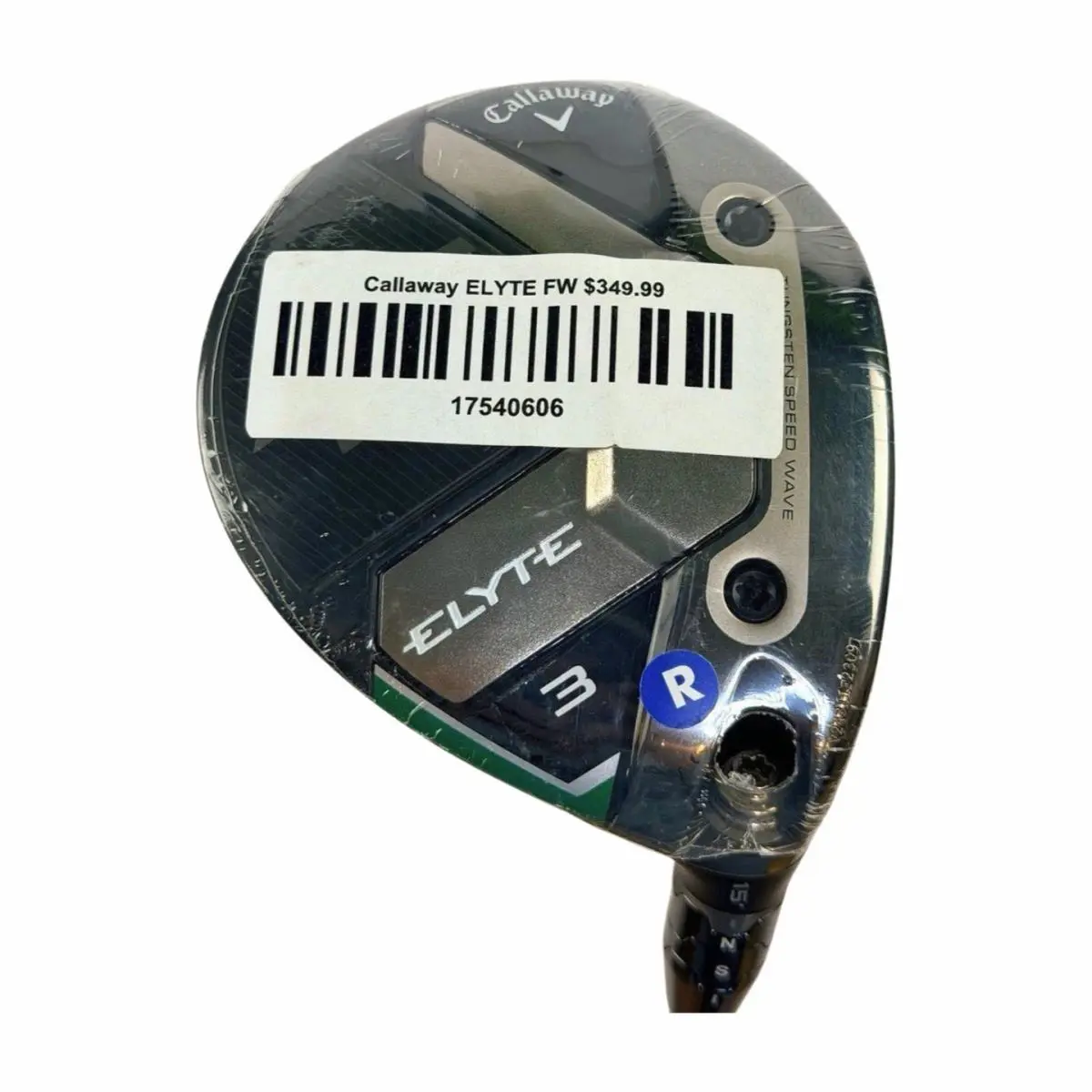 Callaway Elyte Fairway 3 Wood 15 Denali Shaft Regular Flex RH 43 - Black Green