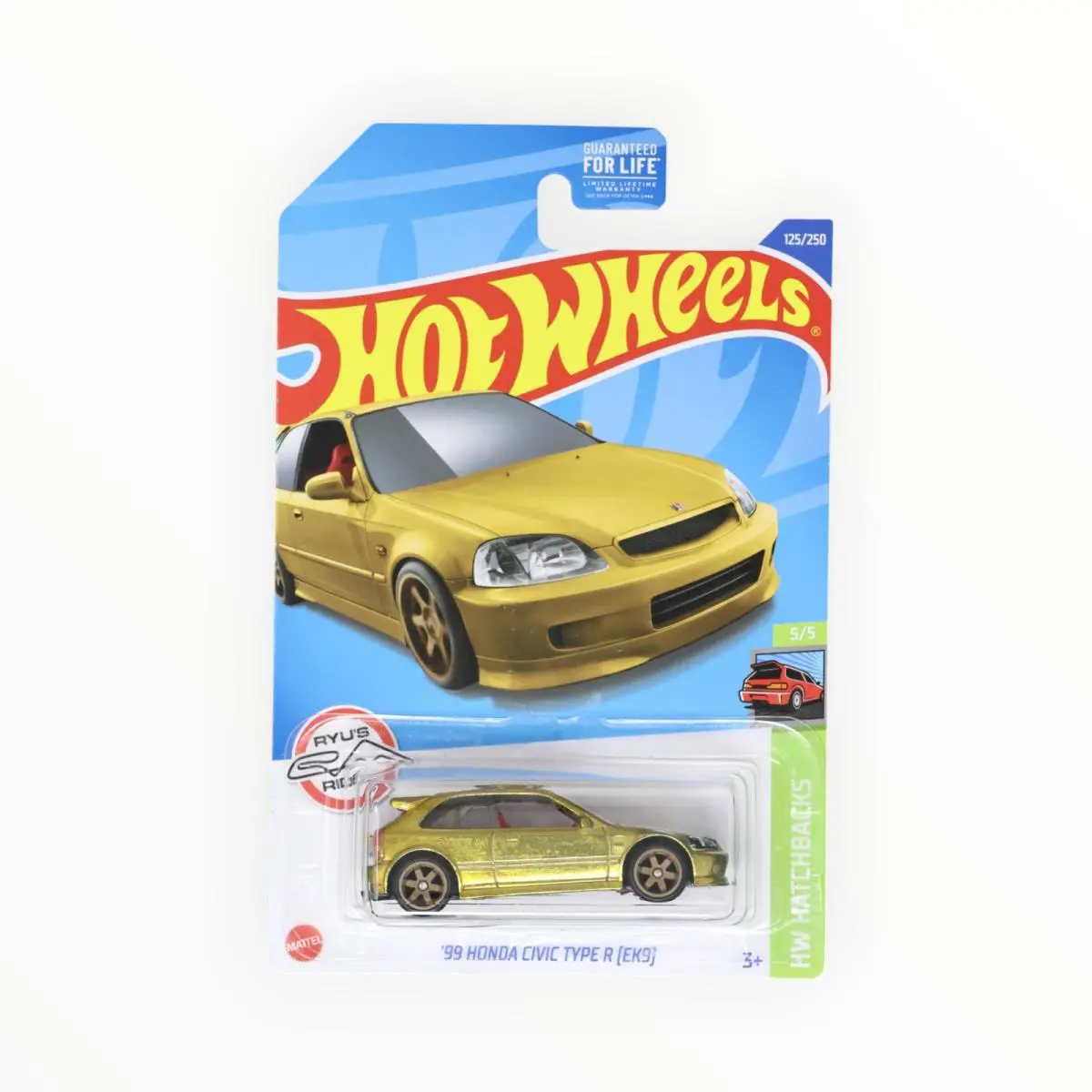 Hot Wheels `99 Honda Civic Type R EK9 125/250 - Super Treasure Hunt - 2022 A