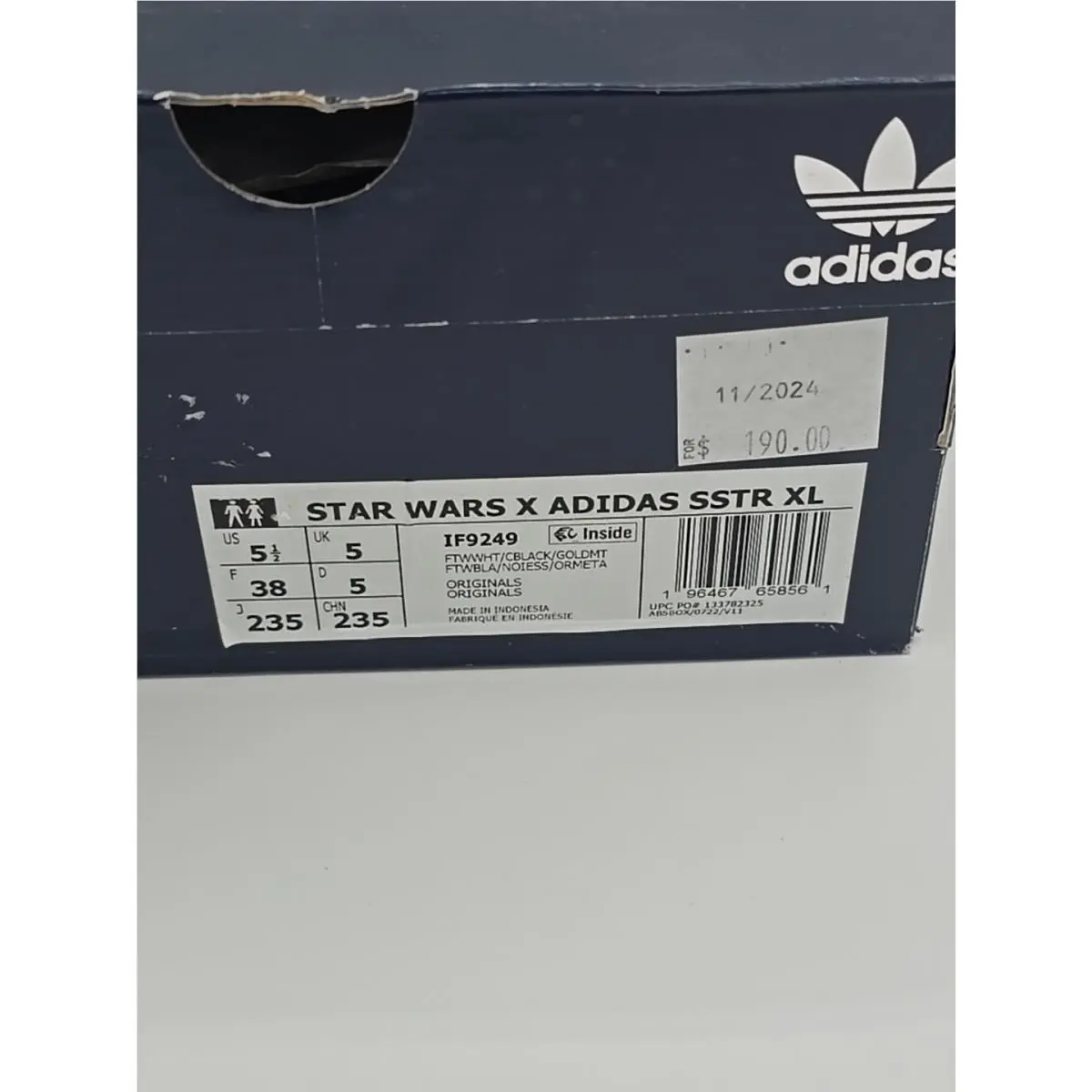 Adidas shoes - adidas Superstar - Superstar - IF9249 - CLOUD WHITE/CORE BLACK/GOLD METALLIC 20