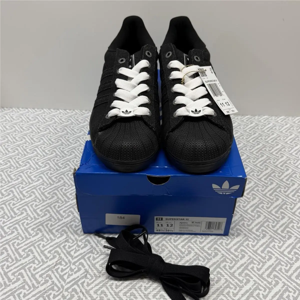 Adidas Superstar II Denim Black White Size Mens 11 Womens 12 JQ3211