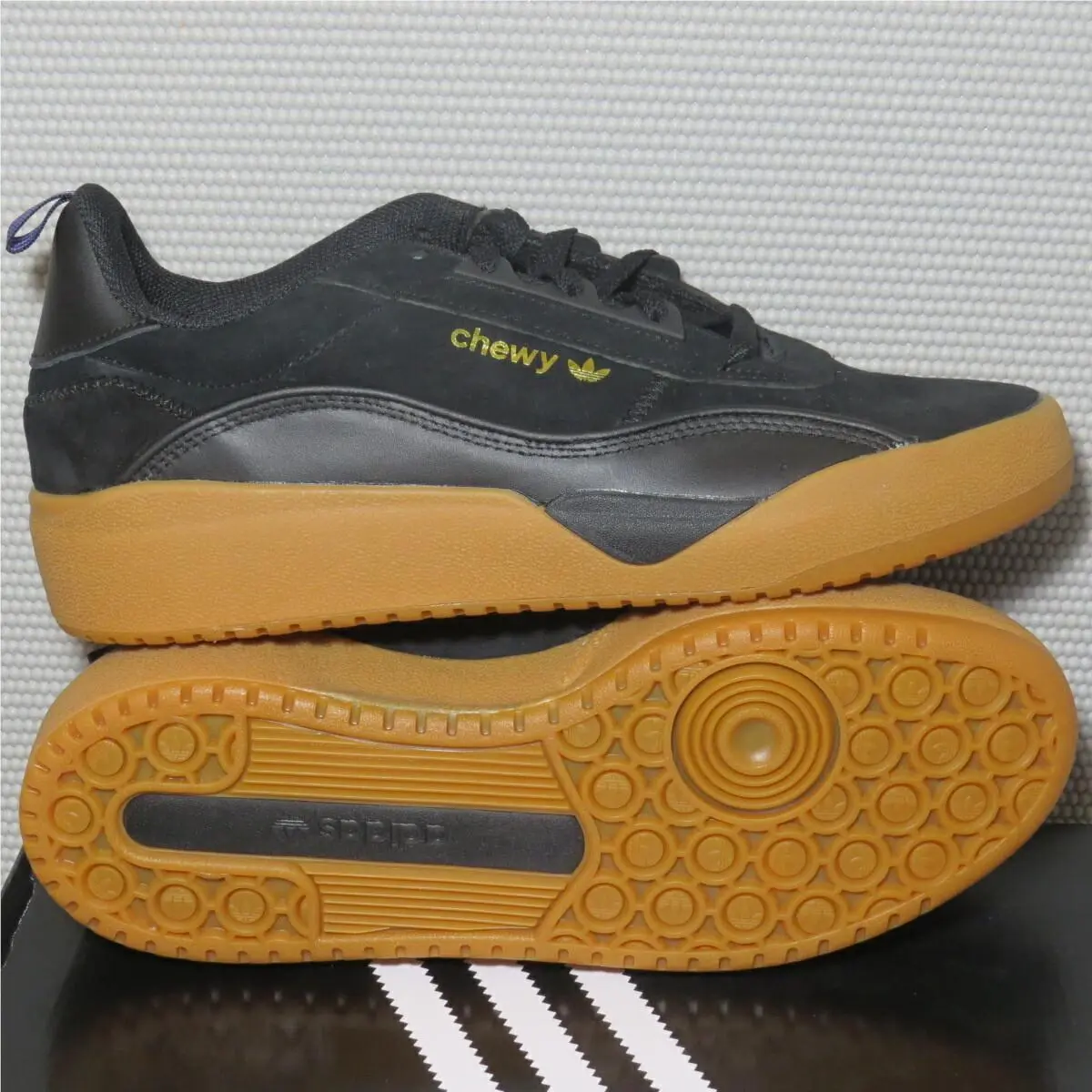 Adidas Liberty Cup Chewy Skateboard Shoes Black Gold Gum EE6112 Mens Size 8.5
