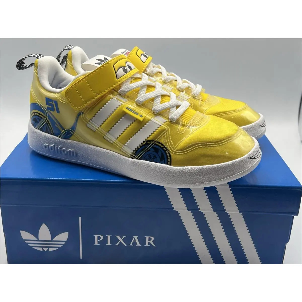Adidas Adifom Forum 360 C Pixar Cars Disney Size 13k Child Yellow Shoes