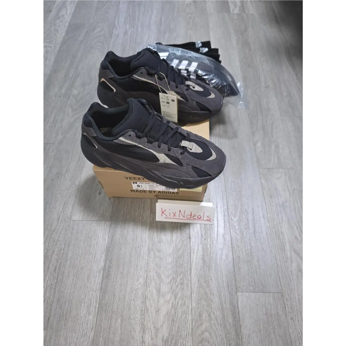 Adidas shoes - adidas  Yeezy Boost 700 V2 Lace Up - FU6684 - Black (UPC: 193093889925) 8